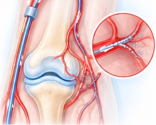 Illustration : Embolisation ostéo-articulaire